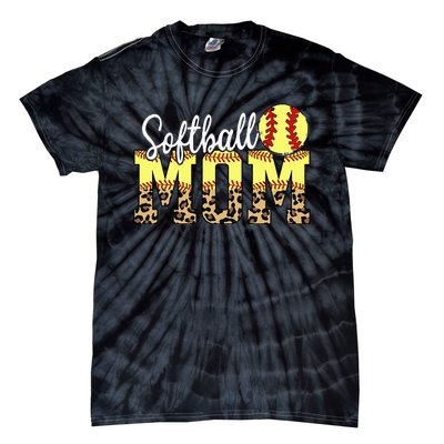 Game Day Leopard Baseball Softball Mom Life Tie-Dye T-Shirt