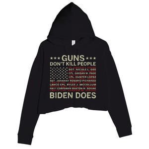 Gun.s Don't Like Ki.lls People Biden Does American Flag Crop Fleece Hoodie