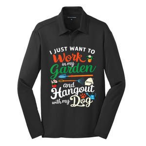 Gardening Dog Lover Gardener Garden Plants Silk Touch Performance Long Sleeve Polo