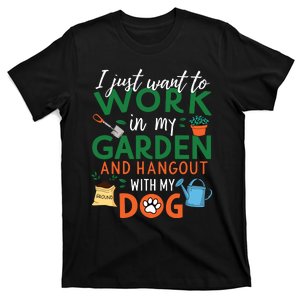 Gardening Dog Lover Plants Gardener Garden T-Shirt