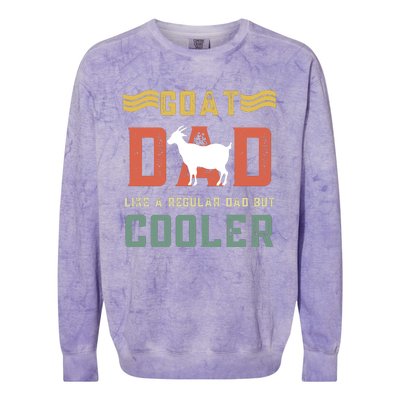 Goat Dad Like A Regular Dad But Cooler Colorblast Crewneck Sweatshirt