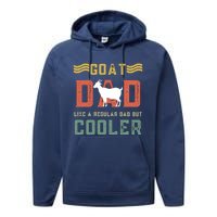 Goat Dad Like A Regular Dad But Cooler Performance Fleece Hoodie