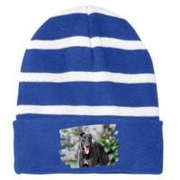 Greyhound Dog Lover Gift Striped Beanie with Solid Band