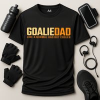 Goalie Dad Like A Normal Dad But Cooler Father's Day Gift Cooling Performance Crew T-Shirt