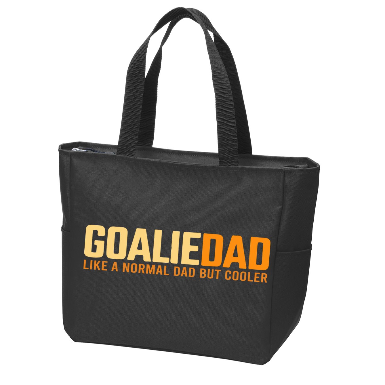 Goalie Dad Like A Normal Dad But Cooler Father's Day Gift Zip Tote Bag