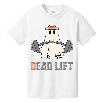 Ghost Dead Lift Halloween Ghost Gym Gymer Kids T-Shirt