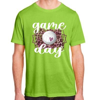 Game Day Leopard Volleyball Game Day Meaningful Gift Adult ChromaSoft Performance T-Shirt