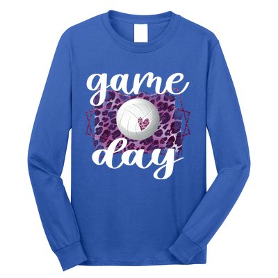 Game Day Leopard Volleyball Game Day Meaningful Gift Long Sleeve Shirt