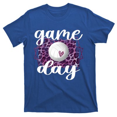 Game Day Leopard Volleyball Game Day Meaningful Gift T-Shirt