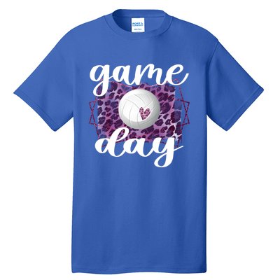 Game Day Leopard Volleyball Game Day Meaningful Gift Tall T-Shirt