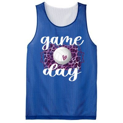 Game Day Leopard Volleyball Game Day Meaningful Gift Mesh Reversible Basketball Jersey Tank