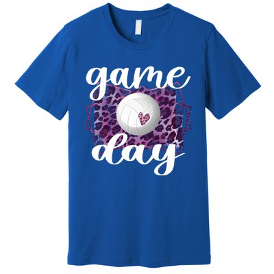 Game Day Leopard Volleyball Game Day Meaningful Gift Premium T-Shirt