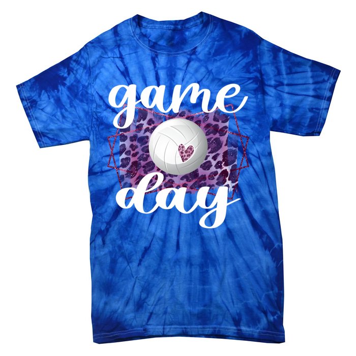 Game Day Leopard Volleyball Game Day Meaningful Gift Tie-Dye T-Shirt