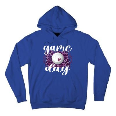 Game Day Leopard Volleyball Game Day Meaningful Gift Tall Hoodie