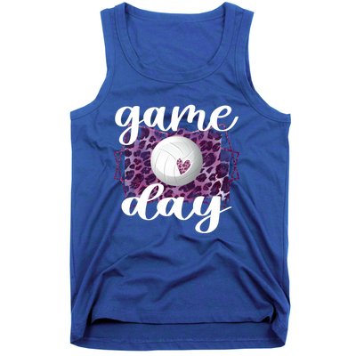 Game Day Leopard Volleyball Game Day Meaningful Gift Tank Top