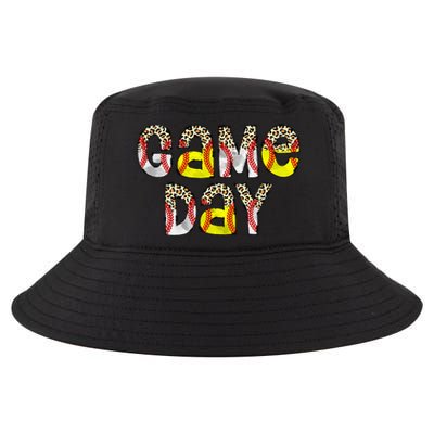 Game Day Leopard Baseball Softball Mom Life Cool Comfort Performance Bucket Hat