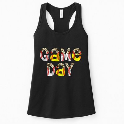 Game Day Leopard Baseball Softball Mom Life Womens Tank Top