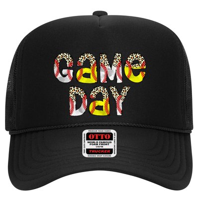 Game Day Leopard Baseball Softball Mom Life Trucker Hat