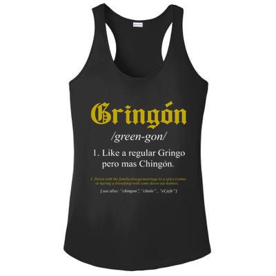 Gringon Definition Like A Regular Gringo Funny Ladies PosiCharge Competitor Racerback Tank