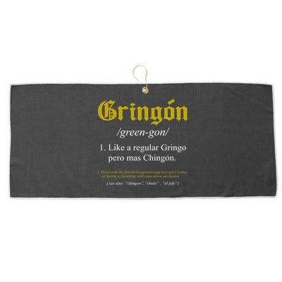 Gringon Definition Like A Regular Gringo Funny Large Microfiber Waffle Golf Towel