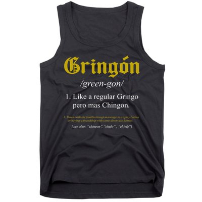 Gringon Definition Like A Regular Gringo Funny Tank Top