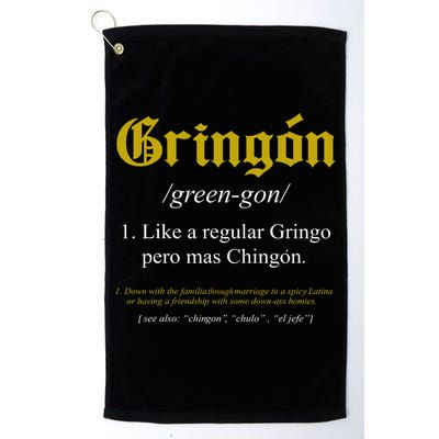 Gringon Definition Like A Regular Gringo Funny Golf Towel