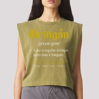 Gringon Definition Like A Regular Gringo Funny Garment-Dyed Women's Muscle Tee