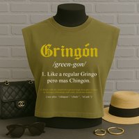 Gringon Definition Like A Regular Gringo Funny Garment-Dyed Women's Muscle Tee