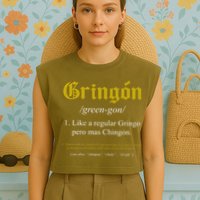Gringon Definition Like A Regular Gringo Funny Garment-Dyed Women's Muscle Tee
