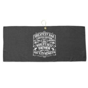 Greatest Dad Limited Edition All Time No Large Microfiber Waffle Golf Towel