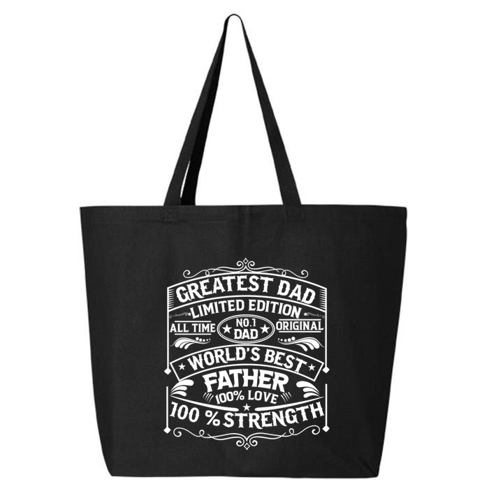 Greatest Dad Limited Edition All Time No 25L Jumbo Tote