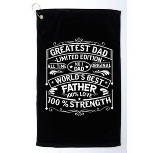 Greatest Dad Limited Edition All Time No Platinum Collection Golf Towel