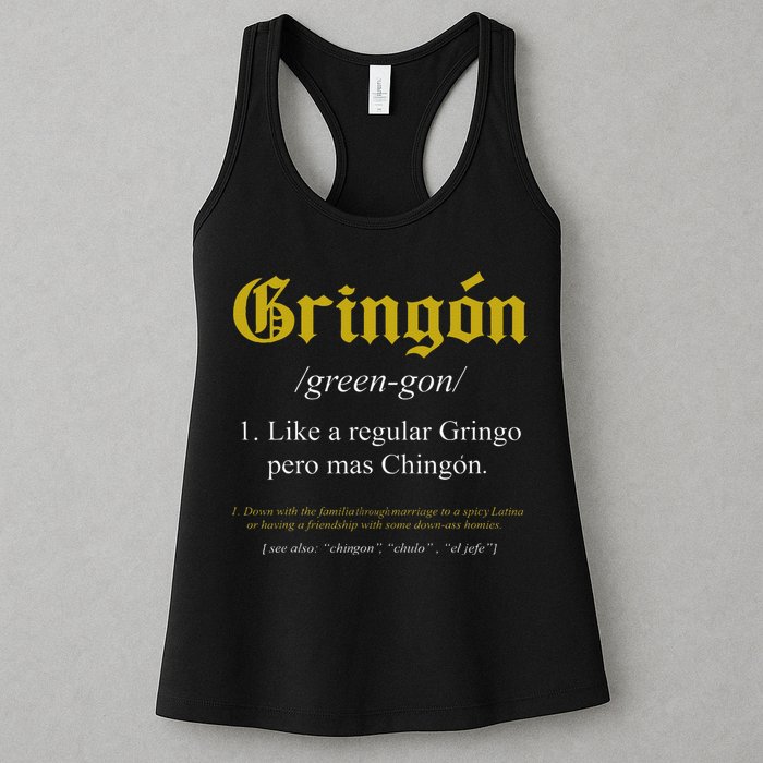 Gringon Definition Like a regular Gringo funny Womens Tank Top