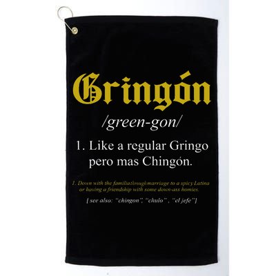 Gringon Definition Like a regular Gringo funny Golf Towel