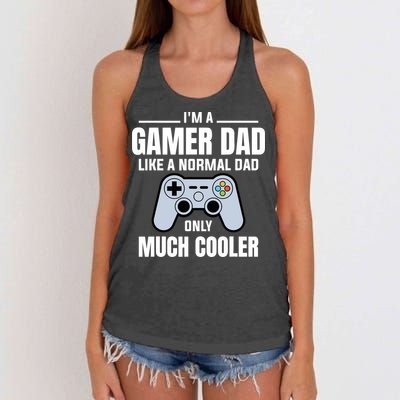 Gamer Dad Like A Normal Dad - Video Game Father Women's Knotted Racerback Tank