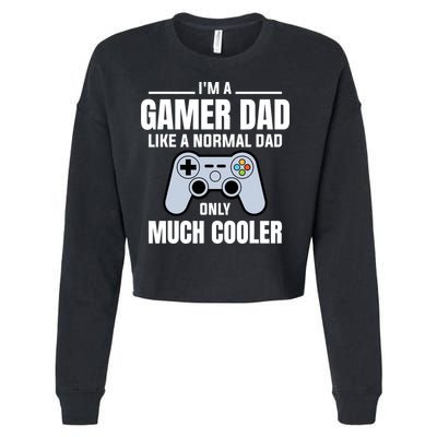 Gamer Dad Like A Normal Dad - Video Game Father Cropped Pullover Crew