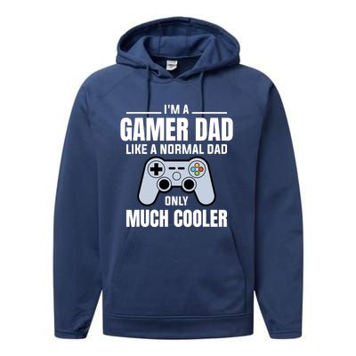 Gamer Dad Like A Normal Dad - Video Game Father Performance Fleece Hoodie