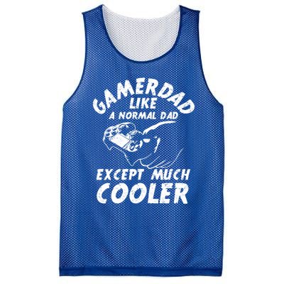 Gamer Dad Like A Normal Dad Except Much Cooler Gaming Dad Gift Mesh Reversible Basketball Jersey Tank