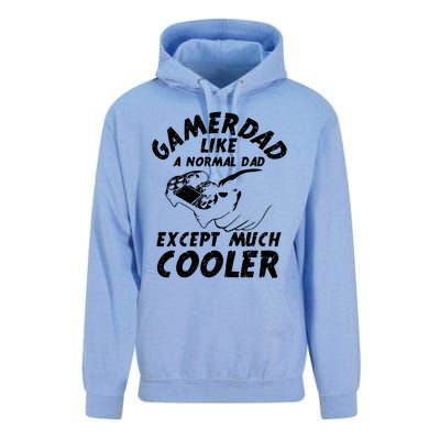 Gamer Dad Like A Normal Dad Except Much Cooler Gaming Dad Gift Unisex Surf Hoodie