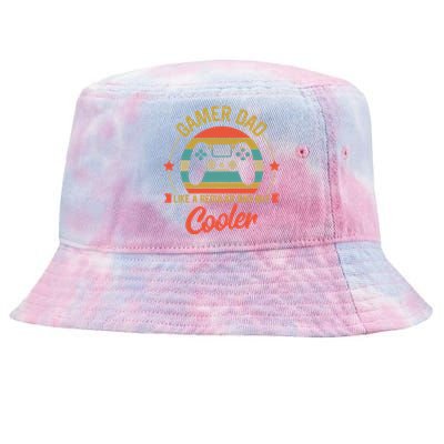 Gamer Dad Like A Regular Dad But Cooler Retro Fathers Day Gift Tie-Dyed Bucket Hat