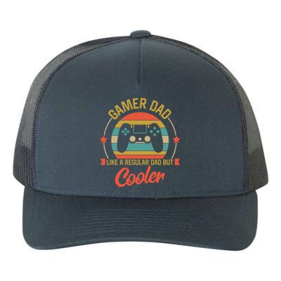 Gamer Dad Like A Regular Dad But Cooler Retro Fathers Day Gift Yupoong Adult 5-Panel Trucker Hat