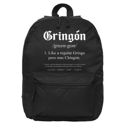 Gringon Definition Like A Regular Gringo Funny 16 in Basic Backpack