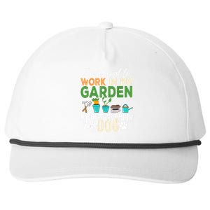 Gardening Dog Lover Gardener Garden Pet Gift Plants Snapback Five-Panel Rope Hat