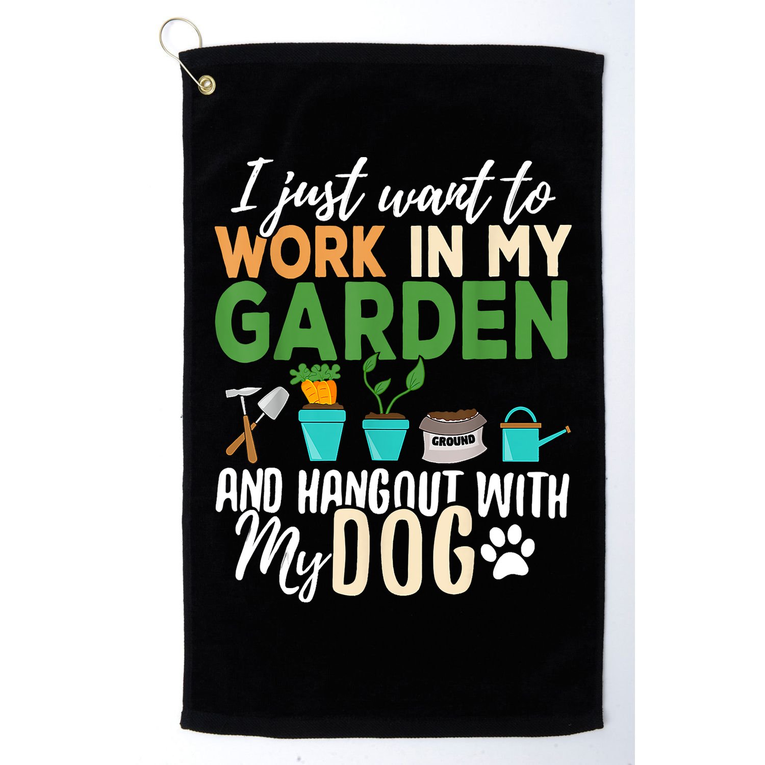 Gardening Dog Lover Gardener Garden Pet Gift Plants Golf Towel