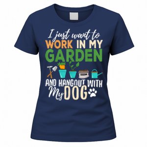 Gardening Dog Lover Gardener Garden Pet Gift Plants Women's T-Shirt