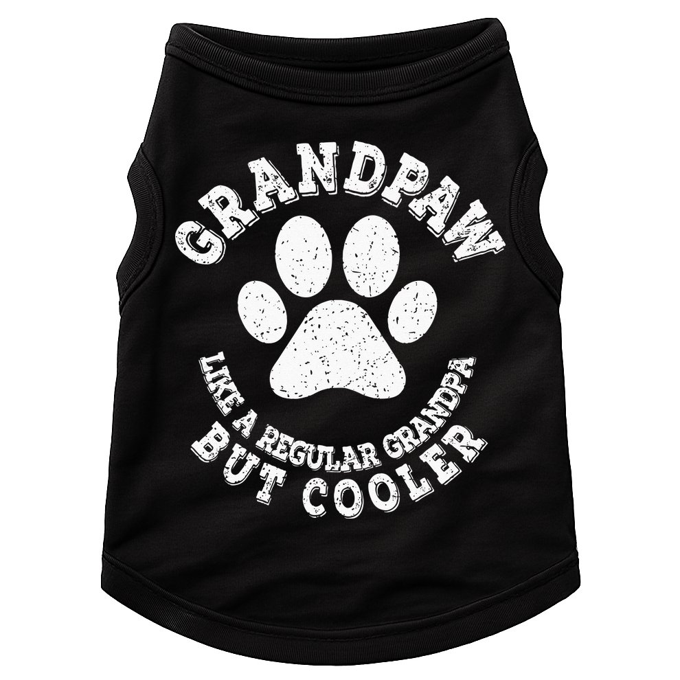 Grandpaw Dog Lover Best Grandpa Grand Paw Print Grandfather Doggie Tank