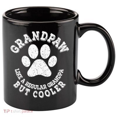 Grandpaw Dog Lover Best Grandpa Grand Paw Print Grandfather 11oz C Handle Ceramic Mug