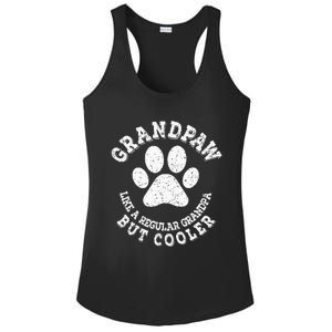 Grandpaw Dog Lover Best Grandpa Grand Paw Print Grandfather Ladies PosiCharge Competitor Racerback Tank