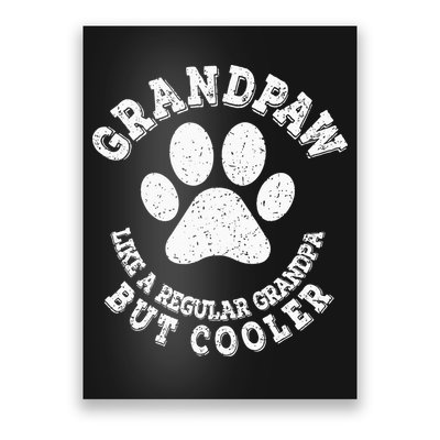 Grandpaw Dog Lover Best Grandpa Grand Paw Print Grandfather Poster