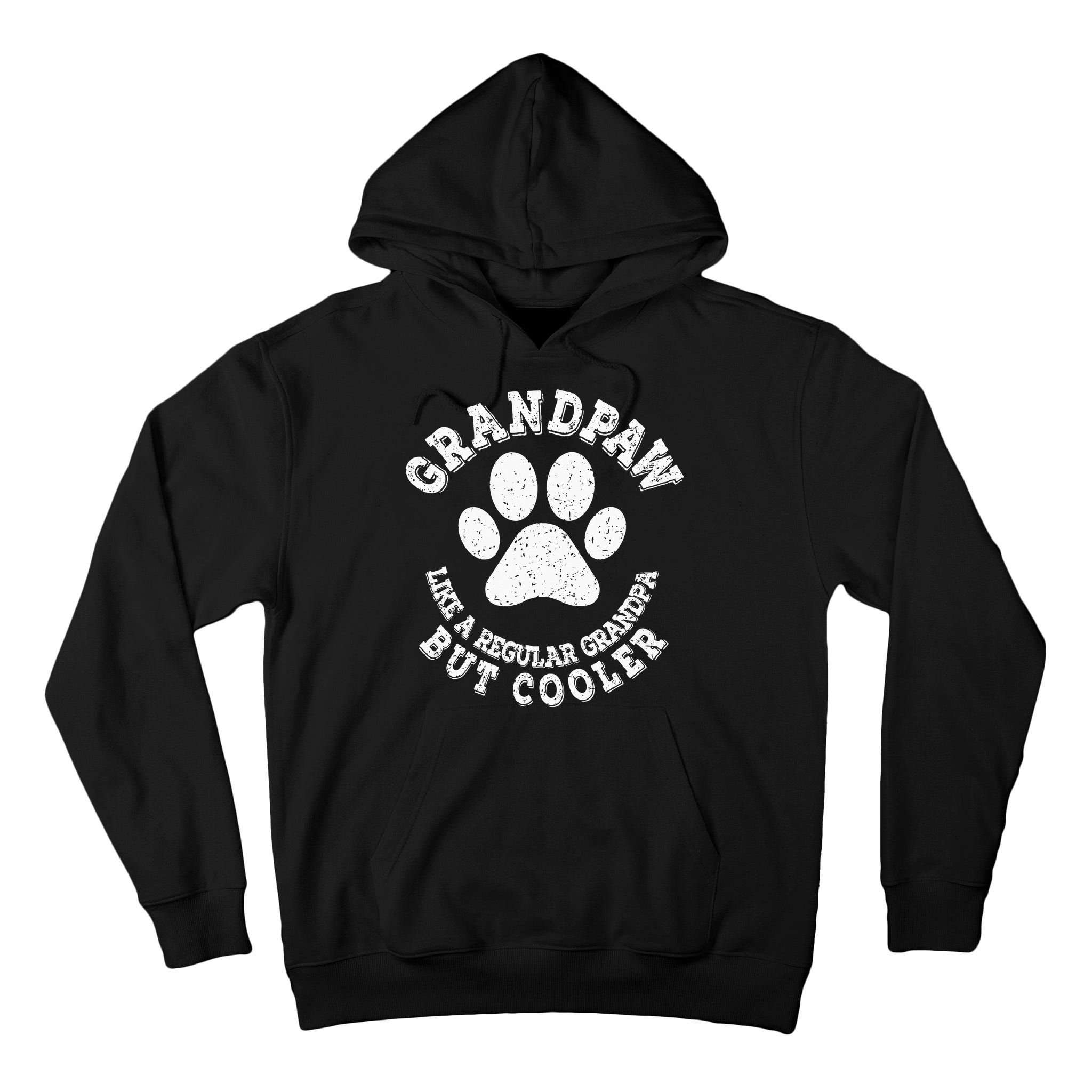 Grandpaw Dog Lover Best Grandpa Grand Paw Print Grandfather Tall Hoodie